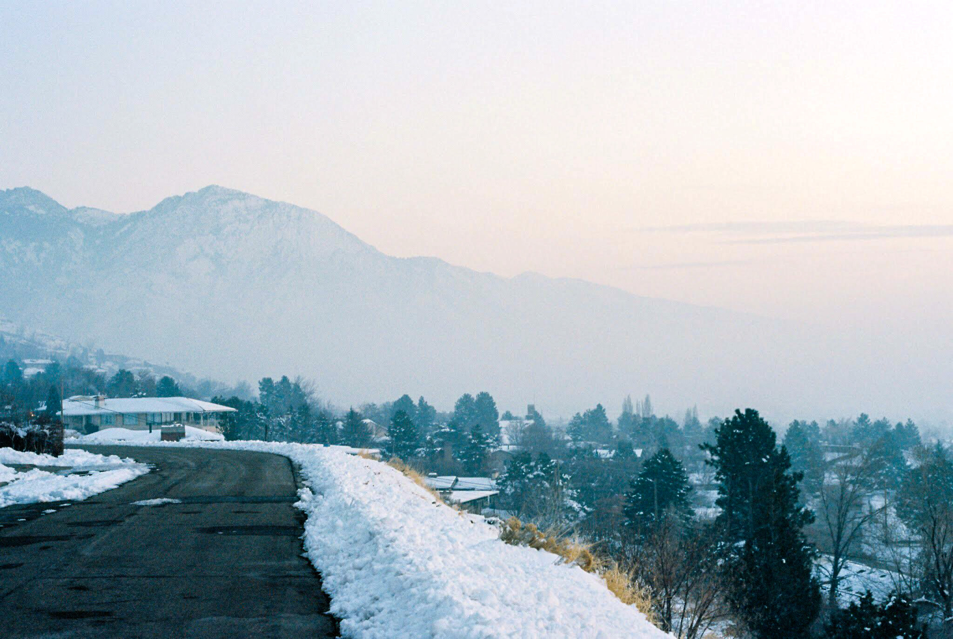 Color photo of Mt. Olympus (SLC) in Winter.